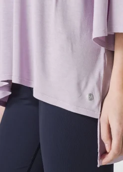Hot T-Shirt Maxi In Viscosa Viola Donna Top & T-Shirts