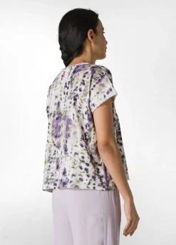 Online T-Shirt Organica Ampia Stampata Viola Donna Top & T-Shirts