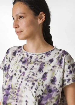 Online T-Shirt Organica Ampia Stampata Viola Donna Top & T-Shirts