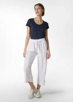 Discount T-Shirt Scollo A V In Jersey Fiammato Blu Donna Top & T-Shirts