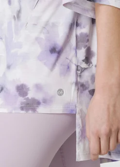 Store T-Shirt Yoga Maxi Stampata Viola Donna Top & T-Shirts