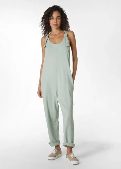 Clearance Tuta Intera Effetto Vintage Verde Donna Vestiti, Gonne E Tute